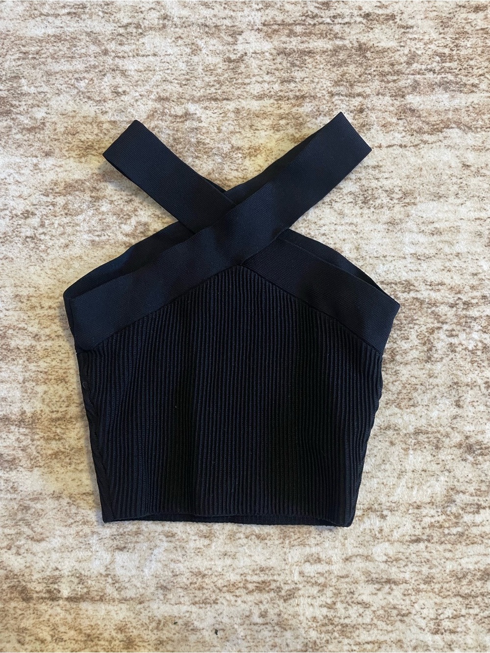 Aritzia sculpt knit cross top